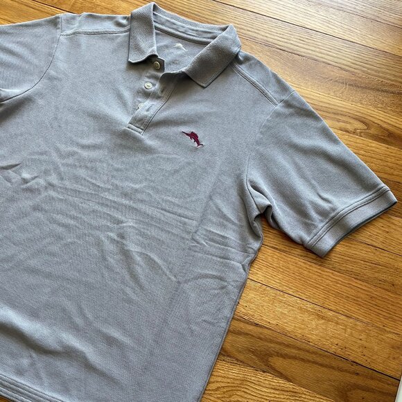 Tommy Bahama Light Gray Short Sleeve Polo Size Small - Picture 4 of 6